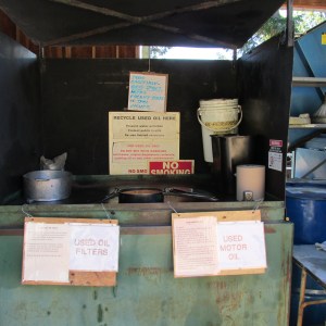 Special attention is paid to oil and such waste at our dump.