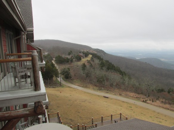 The view from our room--imagine it on a clear day!!