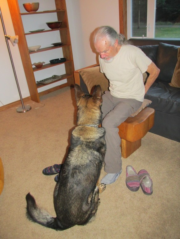 "Which hand has the treat?" "Both?"
