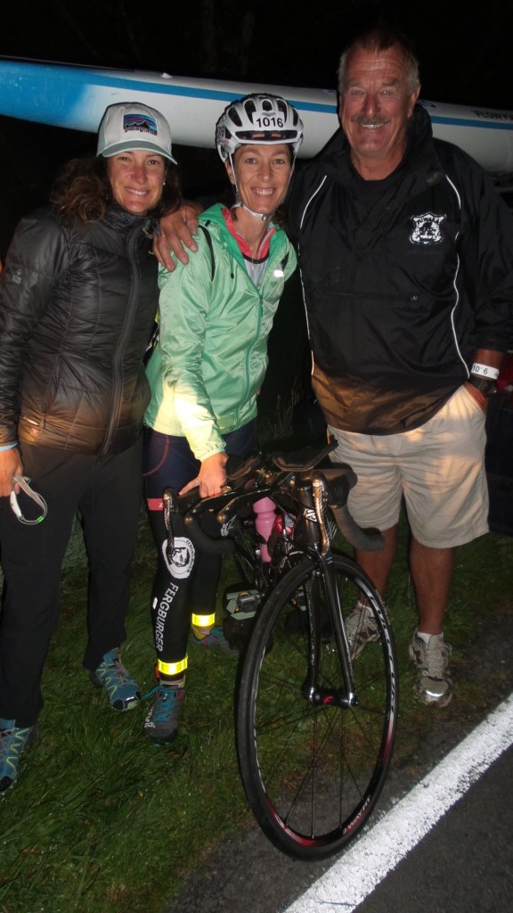 Josie & support team at 4:45 am, ready for check-in